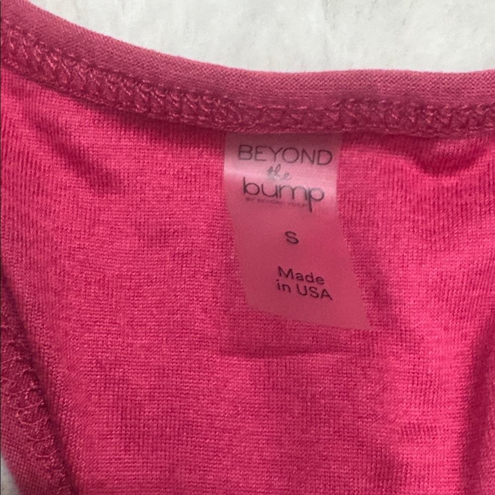 Beyond the Bump Racerback Tank in Raspberry color, S - Picture 2 of 3